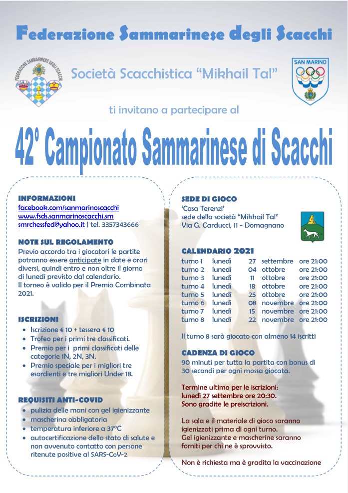 Campionato Sammarinese Assoluto e di Categoria 2021
