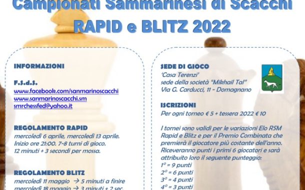 Campionati Sammarinesi Rapid e Blitz 2022